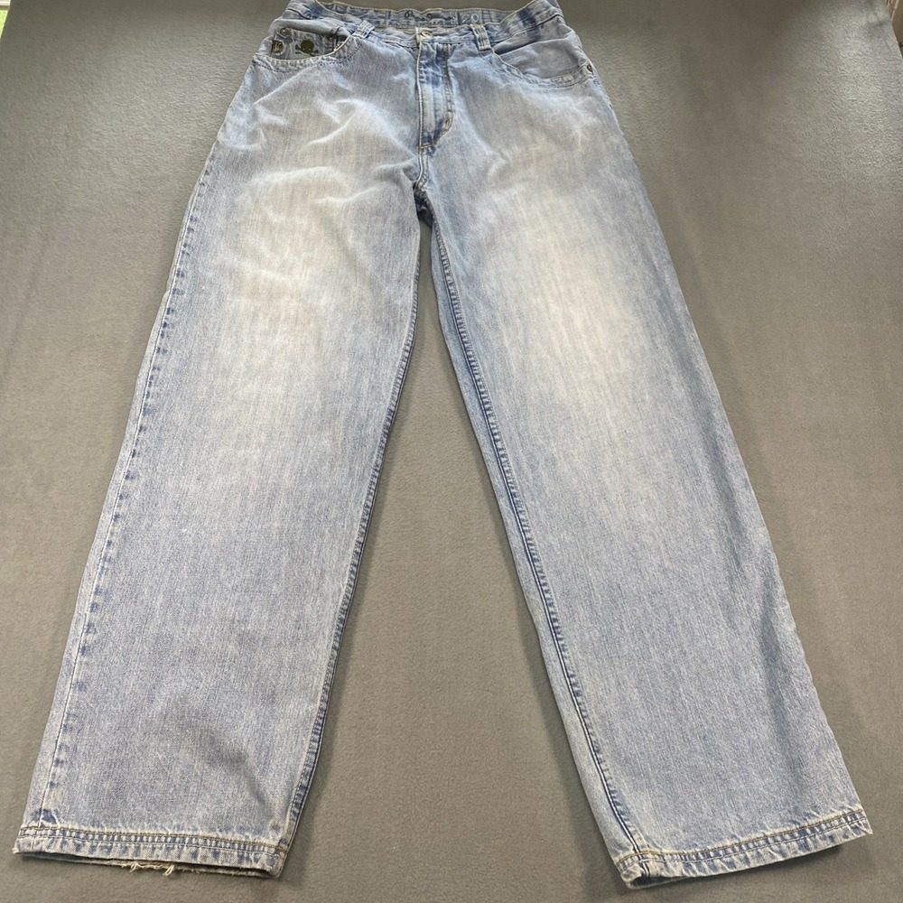 Vintage‎ Pepe Jeans London Boys 20 Wide Leg Light Wash Skulls Skater Grunge